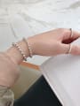 thumb 925 Sterling Silver With Silver Plated Simplistic Charm Transfer beads Bracelets 1