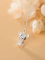 thumb 925 Sterling Silver With Platinum Plated Cute Mouse Necklaces 3
