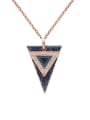 thumb Middle East Micro Pave Colorful Triangle Necklace 4