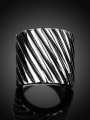 thumb High Quality Men Geometric Shaped Titanium Painting Ring 1