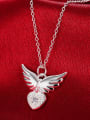 thumb Fashion Wings Heart shaped Zircon Necklace 2