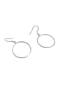 thumb Simple Hollow Round Silver Women Earrings 0
