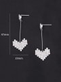 thumb Copper With Cubic Zirconia Simplistic Heart Drop Earrings 3