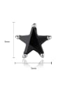 thumb Copper inlaid AAA zircon black five-pointed star Stud Earrings 2