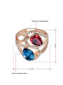 thumb Elegant Double Color Water Drop Crystal Ring 1