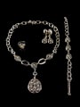 thumb Water Drop Hollow Four Pieces Jewelry Set 1