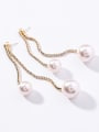 thumb Alloy With 18k Gold Plated Romantic Charm Cubic Zirconia Drop Earrings 3