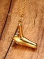thumb Exquisite Gold Plated Hair Dryer Shaped Pendant 1