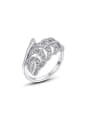 thumb Exaggerated Leaf Shaped Austria Crystal Ring 0