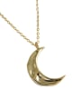 thumb 925 Sterling Silver With Convex-Concave Simplistic Moon Necklaces 4