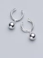 thumb 925 Sterling Silver With Platinum Plated  Simplistic C Shape Line Ear clip 0