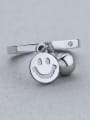 thumb Personalized Little Smile Bead 925 Silver Opening Ring 1