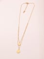 thumb Titanium With Gold Plated Fashion Round Multi Strand Necklaces 2