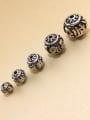 thumb 925 Sterling Silver With Antique Silver Plated Classic Round Anniversary Beads 0