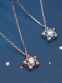 thumb 925 Sterling Silver With  Cubic Zirconia Simplistic Star Necklaces 0