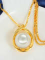thumb Women 18K Gold Plated Water Drop Artificial Pearl Necklace 2