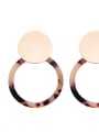 thumb Alloy With Gold Plated Bohemia Round Acrylic Stud Earrings 3