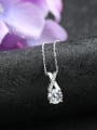 thumb Cross Shining Zircons S925 Silver Clavicle Necklace 2