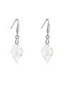 thumb Simple Rhombus austrian Crystal Alloy Earrings 1