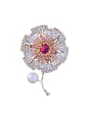 thumb Copper With Cubic Zirconia Fashion Flower Brooches 1