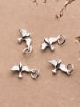 thumb 925 Sterling Silver With Platinum Plated Cute bird pigeon Charms 2