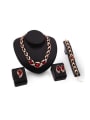 thumb 2018 2018 Alloy Imitation-gold Plated Vintage style Artificial Stones Four Pieces Jewelry Set 0