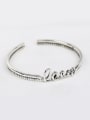 thumb Retro LOVE Silver Opening Bangle 0