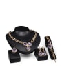 thumb Alloy Imitation-gold Plated Fashion Water Drop shaped Stones Four Pieces Jewelry Set 0
