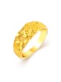 thumb Women Luxury Flower Pattern Gold Plated Copper Ring 0