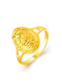 thumb Retro 24K Gold Plated Oval Shaped Copper Ring 0