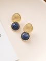 thumb Alloy With Gold Plated Simplistic Round Drop Earrings 3
