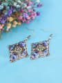 thumb Retro style Personalized Colorful Enamel Alloy Earrings 1