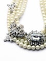 thumb Artificial Pearl Multi -Layer Alloy Necklace 1