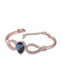 thumb Simple Rose Gold Plated Water Drop austrian Crystal Bracelet 0