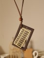 thumb Unisex Wooden Abacus Shaped Necklace 0
