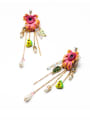 thumb Fashion Colorful Flower-Shaped Alloy Drop Chandelier earring 2