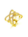 thumb Trend fashion luxurious line cross ring 0