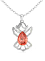 thumb Fashion Water Drop austrian Crystal Angel Pendant Alloy Necklace 4