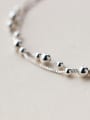thumb S925 Silver Smooth Surface Double Layer Bracelet 1
