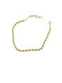 thumb 925 Sterling Silver With Gold Plated Simplistic Round Bracelets 0