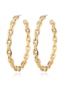 thumb Copper With Gold Plated Fashion Round Hoop Earrings 4