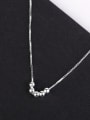 thumb Simple Tiny Beads Silver Necklace 0