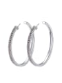 thumb Simple Cubic Zircon Women Hoop Earrings 3