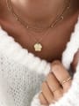 thumb Titanium With Gold Plated Simplistic Hollow Chain Necklaces 1