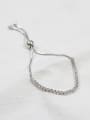 thumb Fashion Cubic Zircon-studded Beads Silver Adjustable Bracelet 2