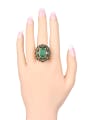 thumb Retro style Oval Resin Crystals Ring 1