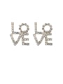 thumb Alloy With Rose Gold Plated Personality Monogrammed Stud Earrings 0