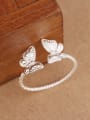 thumb Fashion Butterflies Silver Opening Ring 1