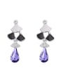 thumb Exquisite Personalized Water Drop austrian Crystals Alloy Earrings 0