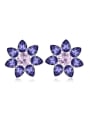 thumb Fashion austrian Crystals Flowery Stud Earrings 2